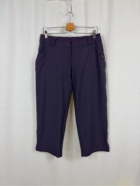 New Balance Purple Capri Pants with Pink Stitching